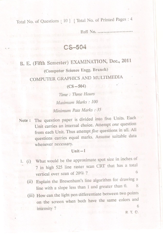 RGPV QUESTION PAPERS 3rd Year Computer Engineering (2009-2014) - Page 2