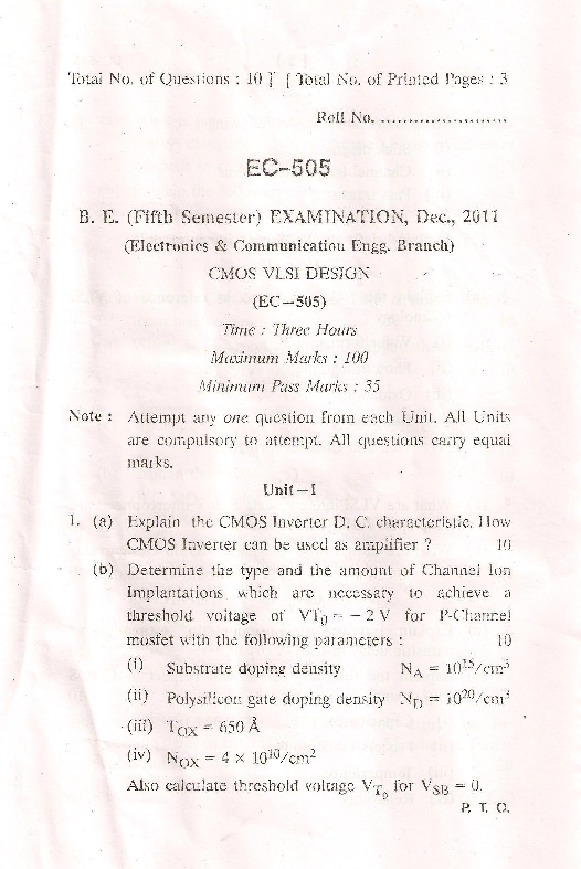 RGPV QUESTION PAPERS 3rd Year Electronics and Communication (2009-2014) - Page 2