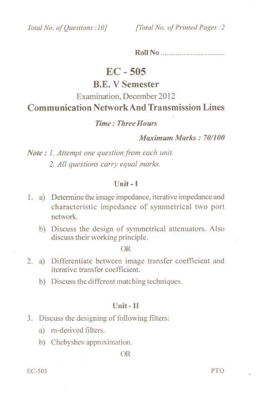 RGPV QUESTION PAPERS 3rd Year Electronics and Communication (2009-2014) - Page 5