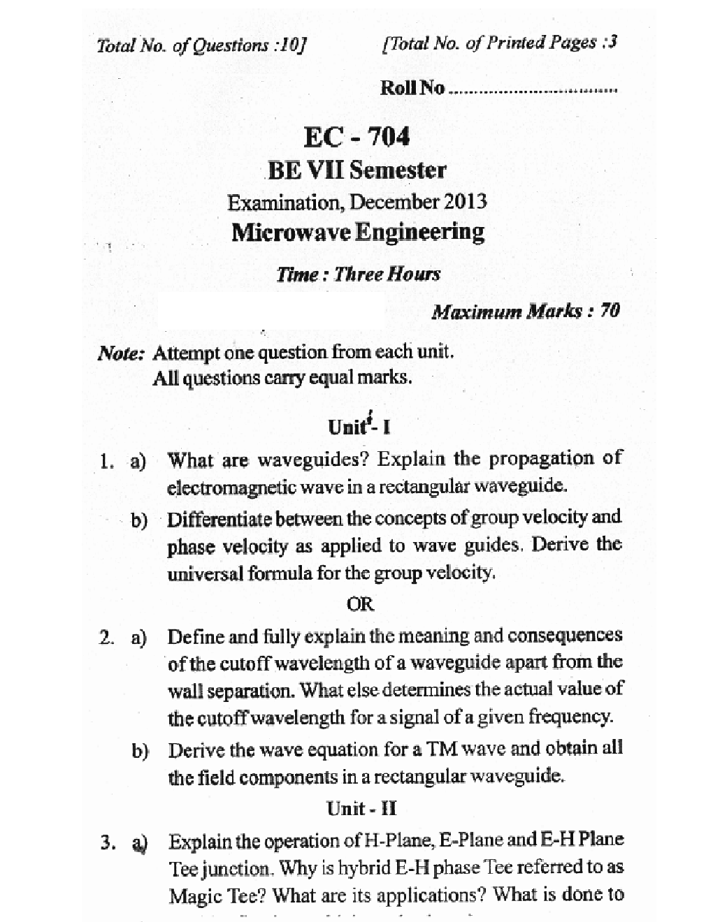 RGPV QUESTION PAPERS 4th Year Electronics and Communication (2009-2014) - Page 2