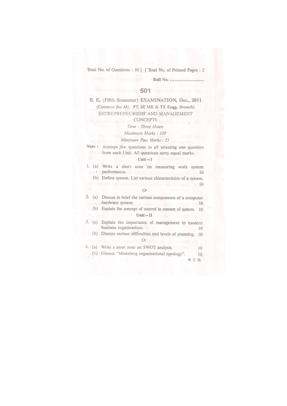 RGPV QUESTION PAPERS 3rd Year Mechanical Engineering (2009-2014) - Page 2