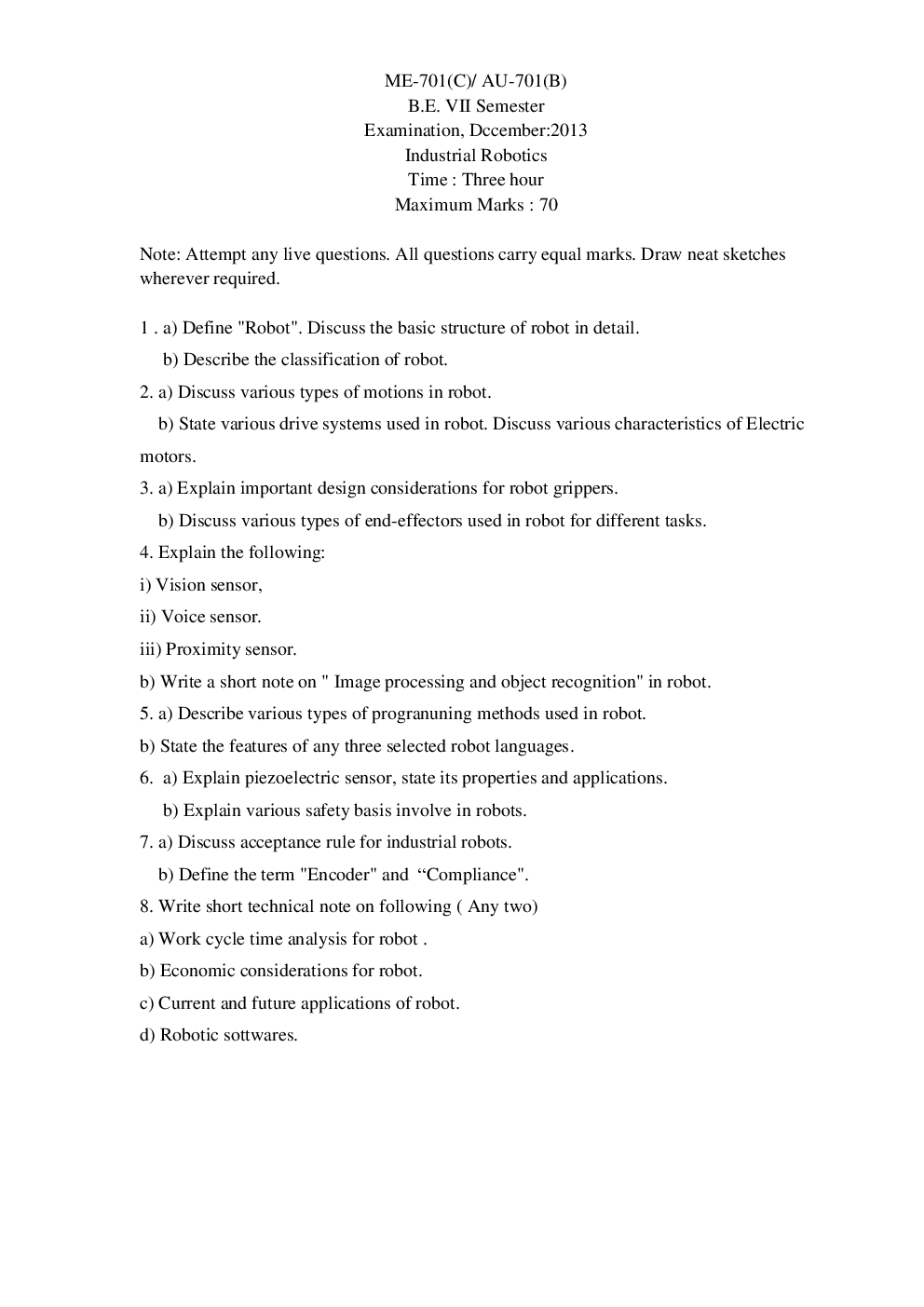 RGPV QUESTION PAPERS 4th Year Mechanical Engineering (2009-2014) - Page 2