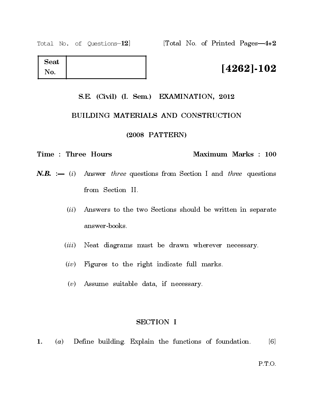 PUNE UNIVERSITY QUESTION PAPERS 2nd Year Civil Engineering (2009-2014) - Page 2