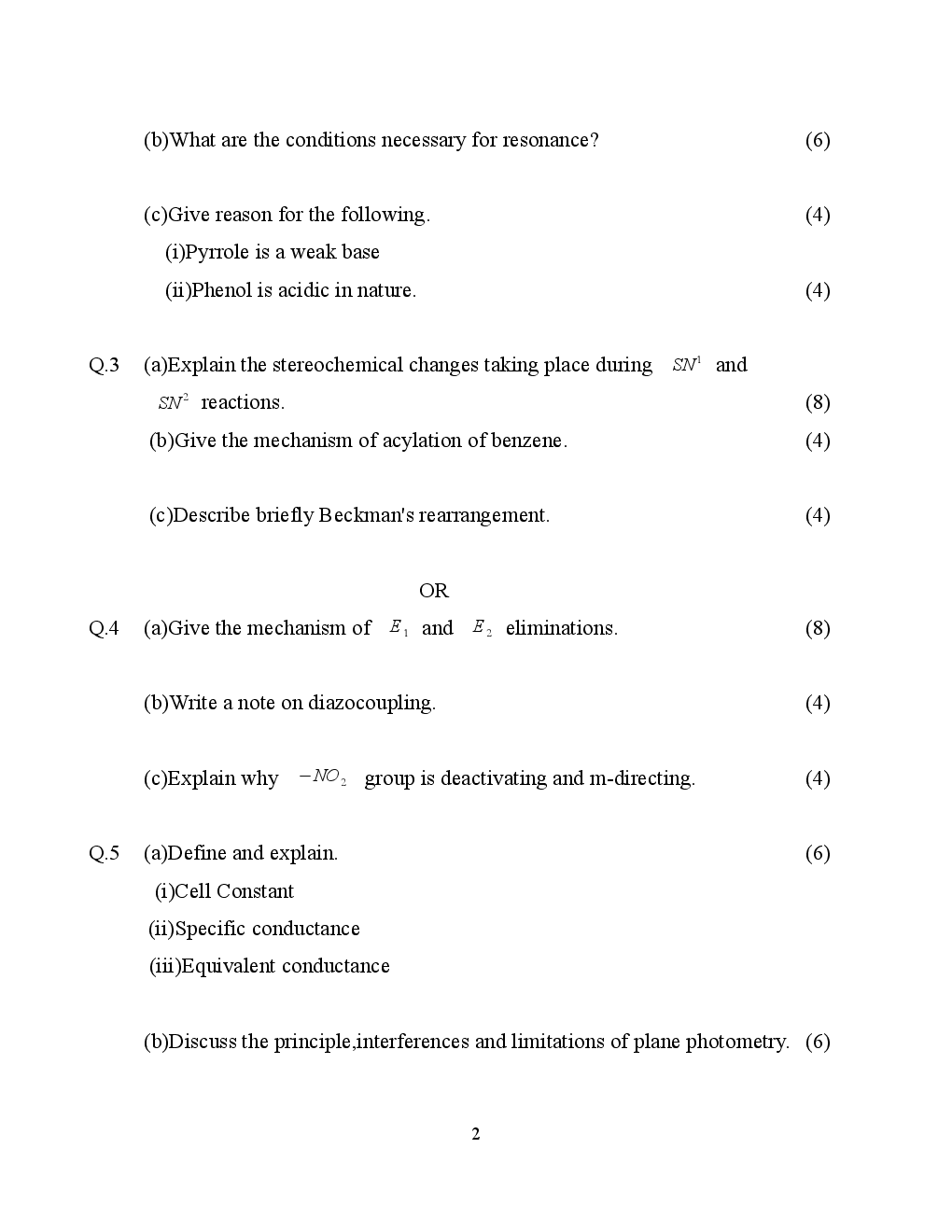 PUNE UNIVERSITY QUESTION  QUESTION PAPERS 2nd Year Chemical Engineering (2009-2014) - Page 3