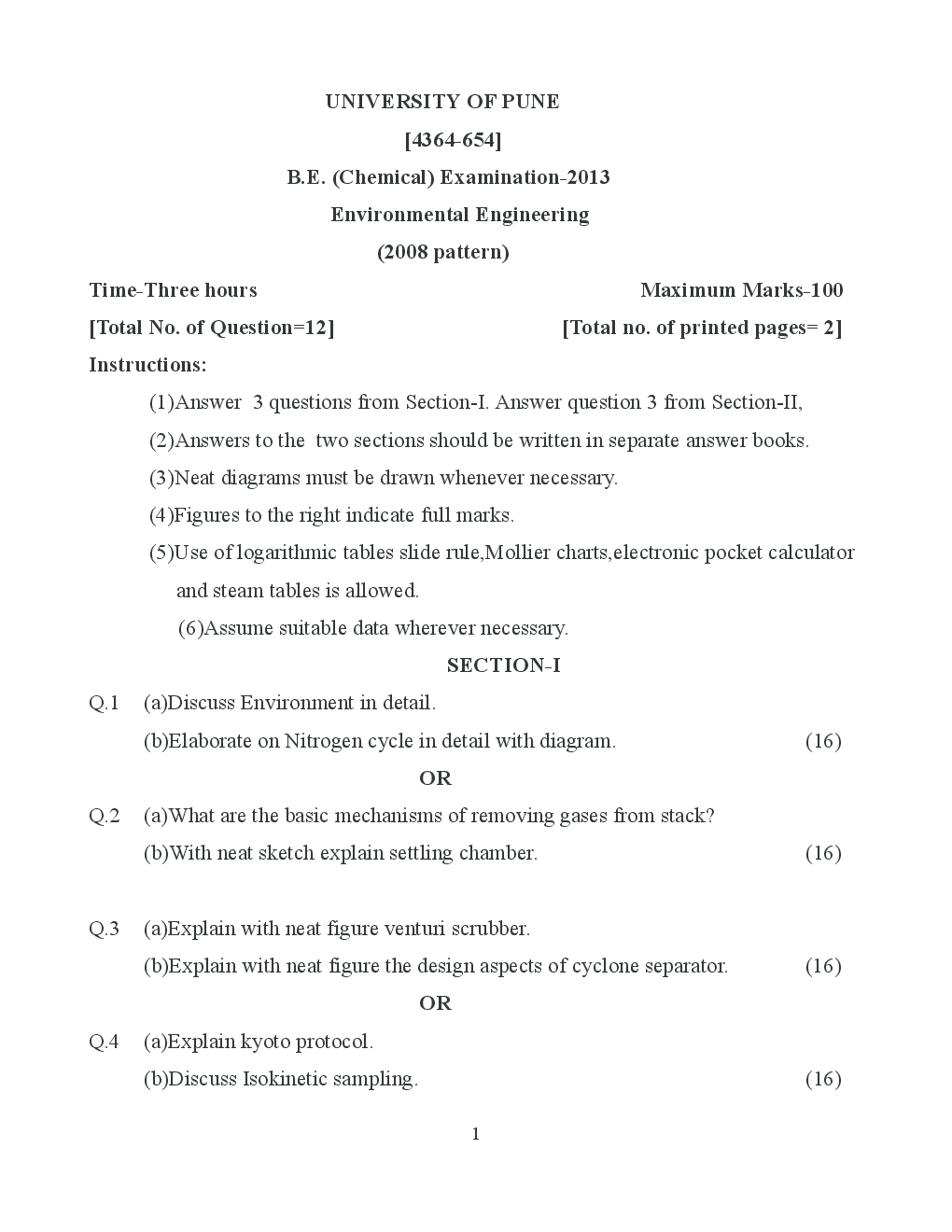 PUNE UNIVERSITY QUESTION  PAPERS 4th Year Chemical Engineering (2009-2014) - Page 2