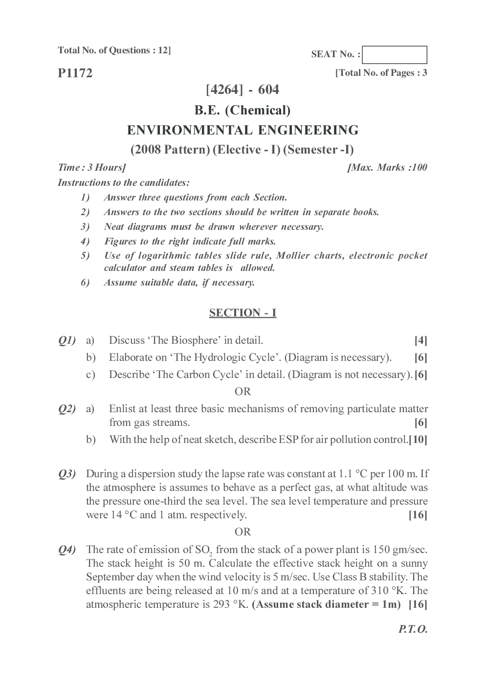 PUNE UNIVERSITY QUESTION  PAPERS 4th Year Chemical Engineering (2009-2014) - Page 4