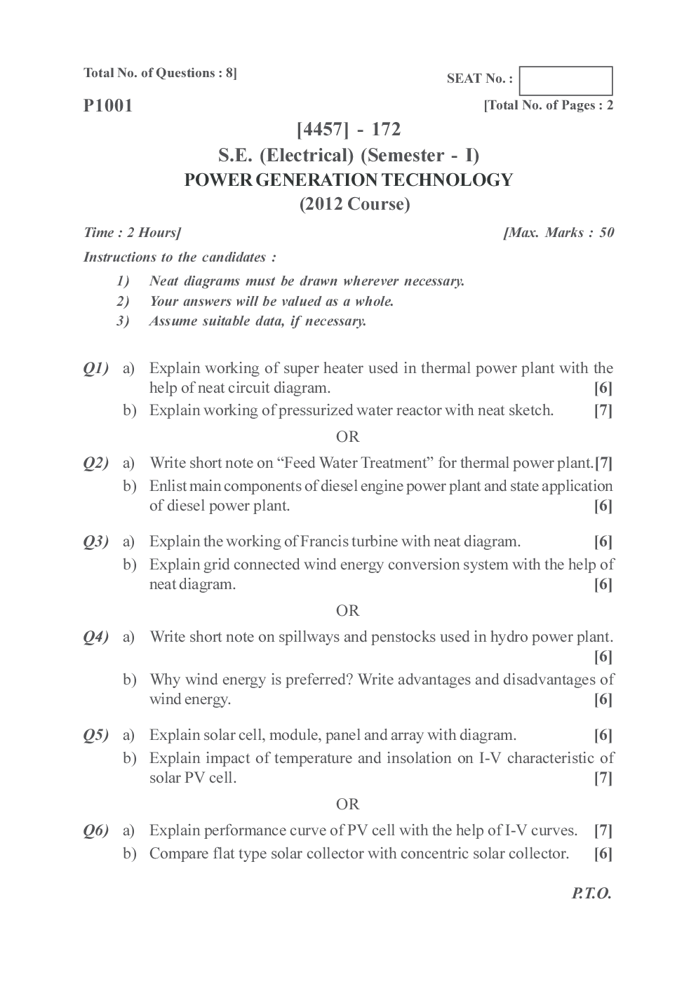 PUNE UNIVERSITY QUESTION PAPERS 2nd Year Electrical Engineering (2009-2014) - Page 3