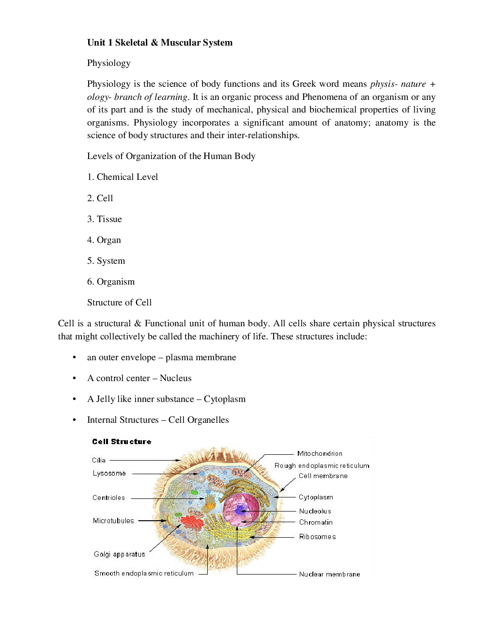 VTU eNotes On Human Physiology (Bio-Technology) - Page 2