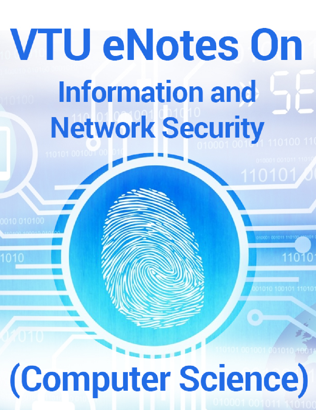 VTU eNotes On Information and Network Security (Computer Science) - Page 1