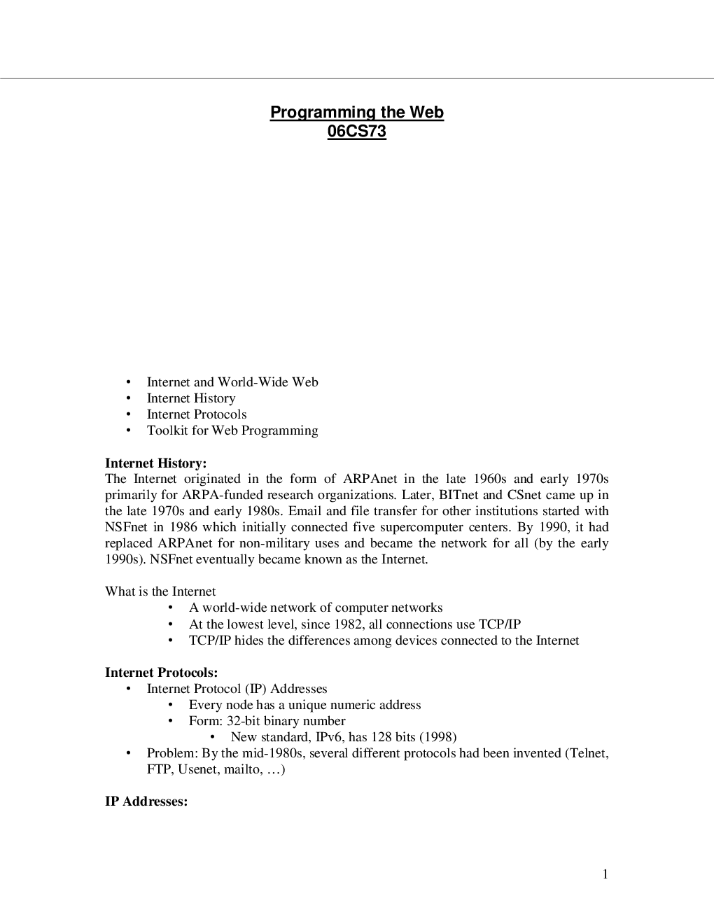 VTU eNotes On Programming the web (Computer Science) - Page 2