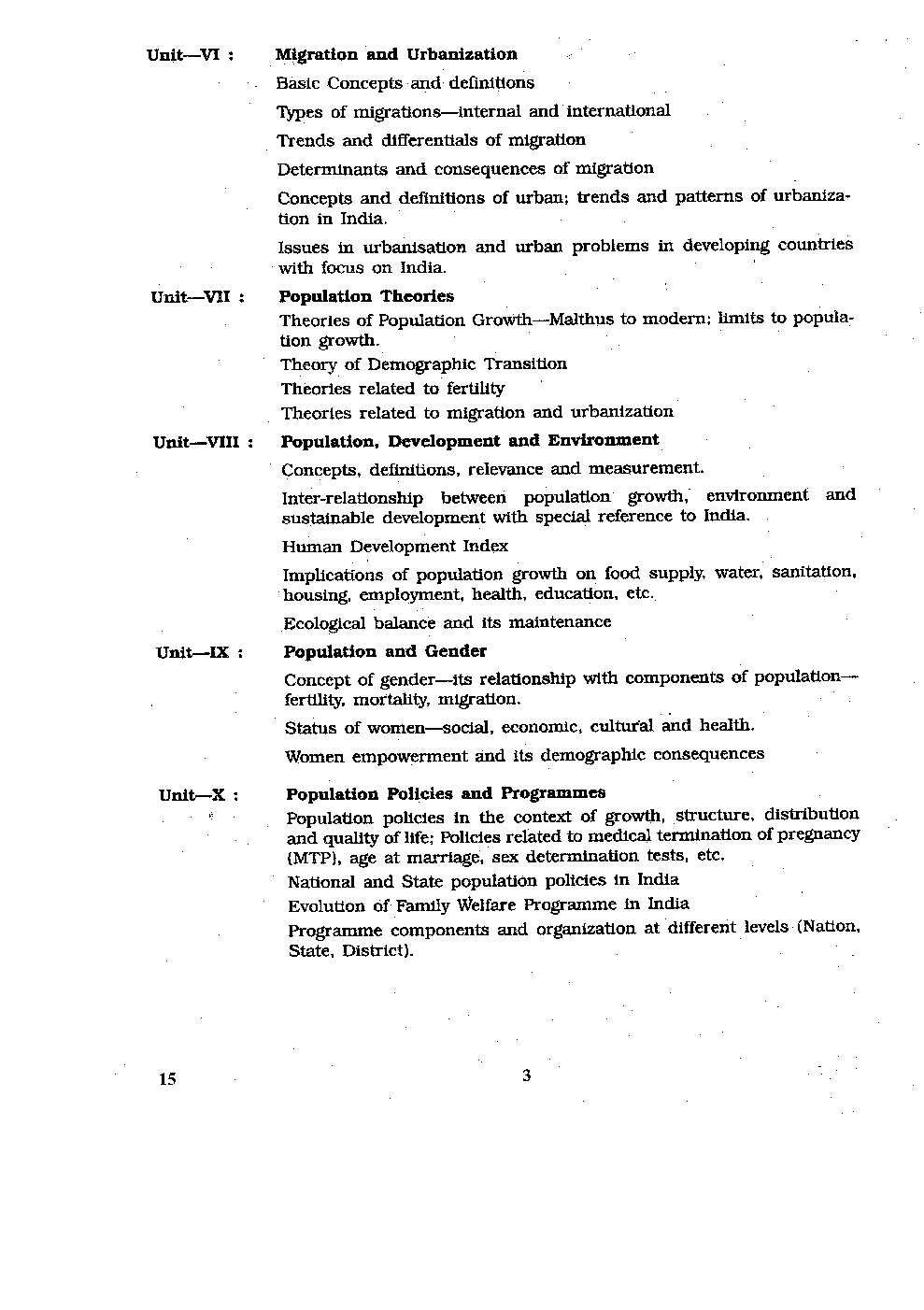 CBSE UGC NET Population Studies Syllabus 2016 - Page 4