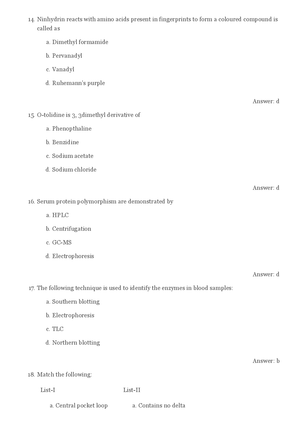 CBSE UGC NET Previous Year 2012-14 Solved Question Papers Forensic Science Paper-II (June-Dec) - Page 5