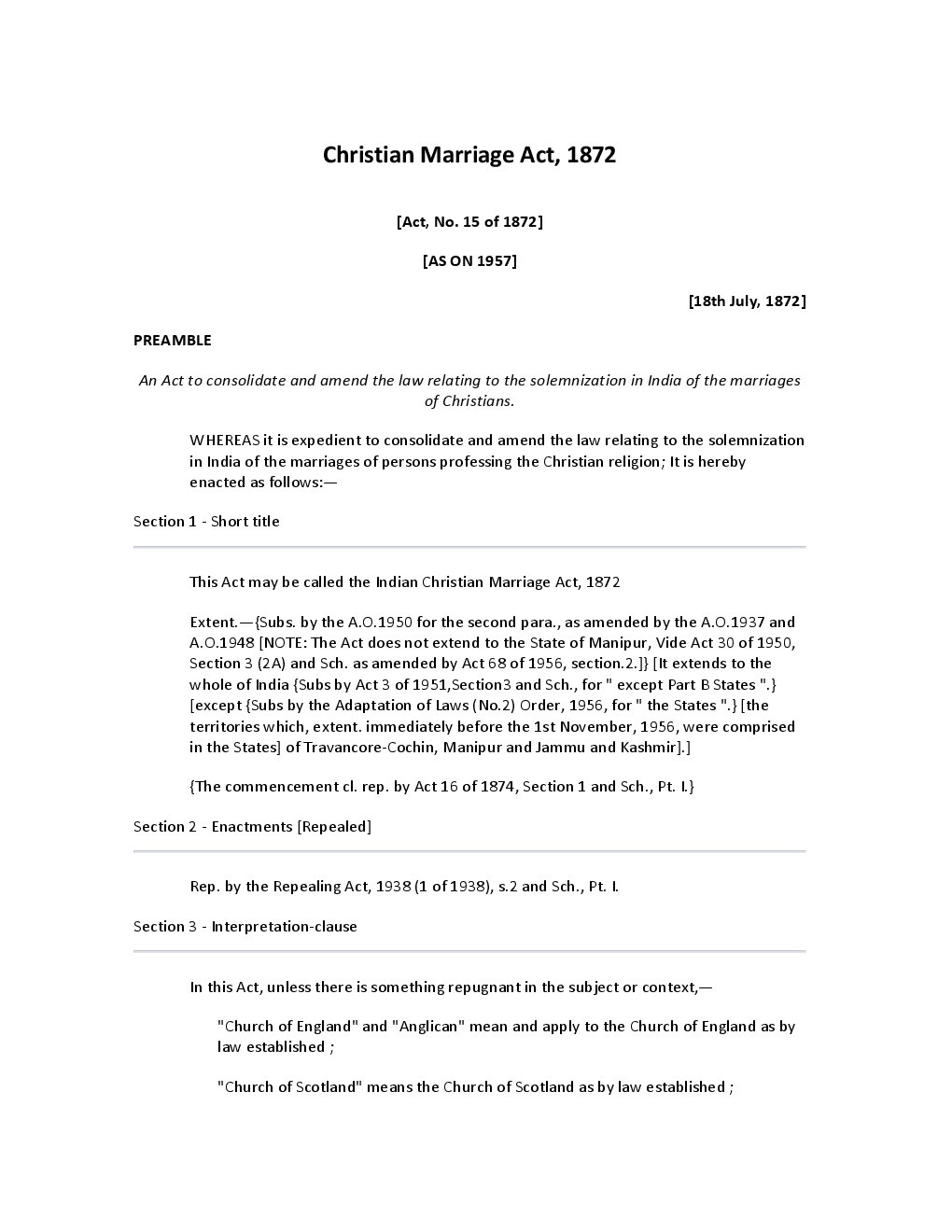 Christian Marriage Act 1872 - Page 2
