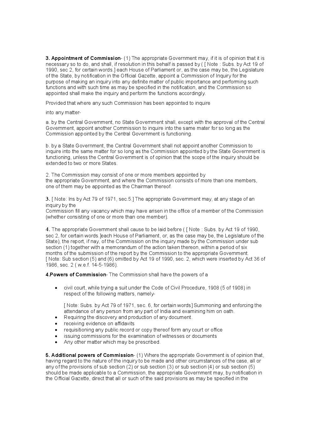 Commission Of Enquiries Act 1952 - Page 3