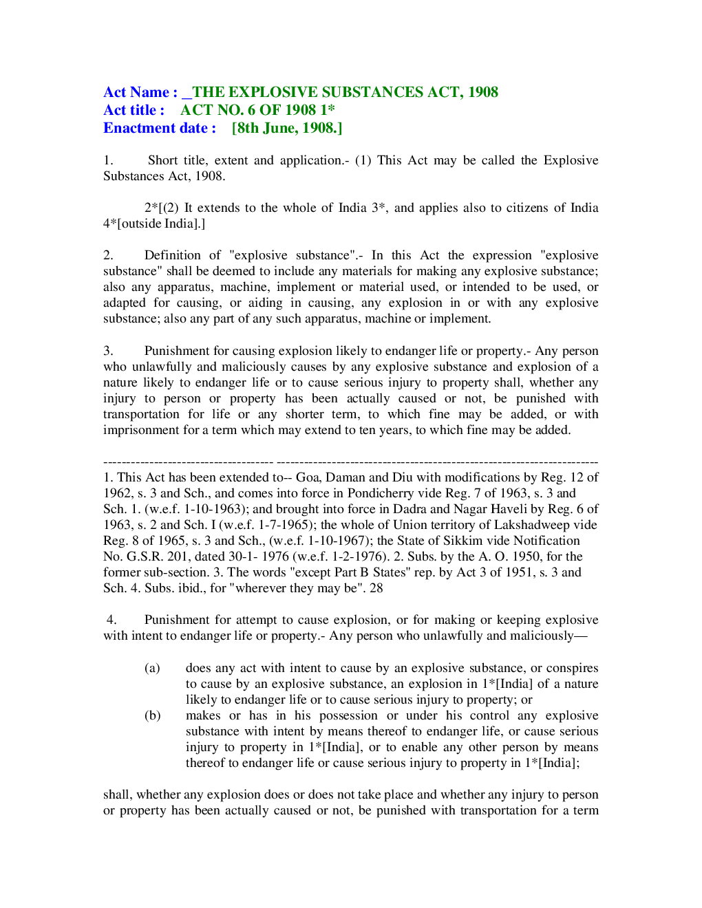 The Explosive Substances Act 1908 - Page 2