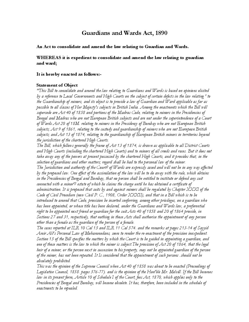 Guardians and Wards Act 1890 - Page 2