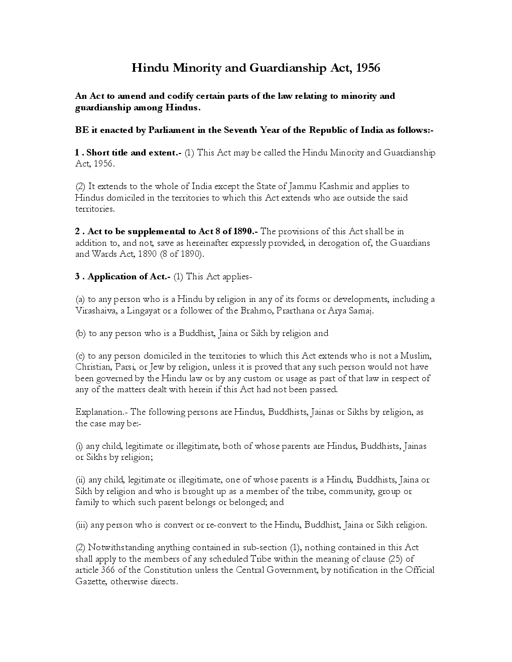 Hindu Minority and Guardianship Act 1956 - Page 2