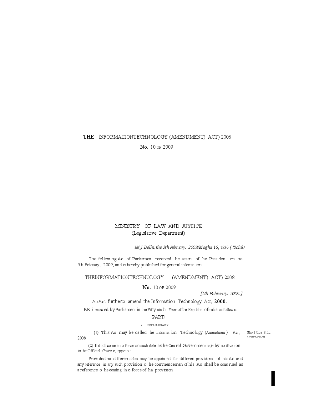 The Information Technology (Amendment) Act 2008 - Page 2