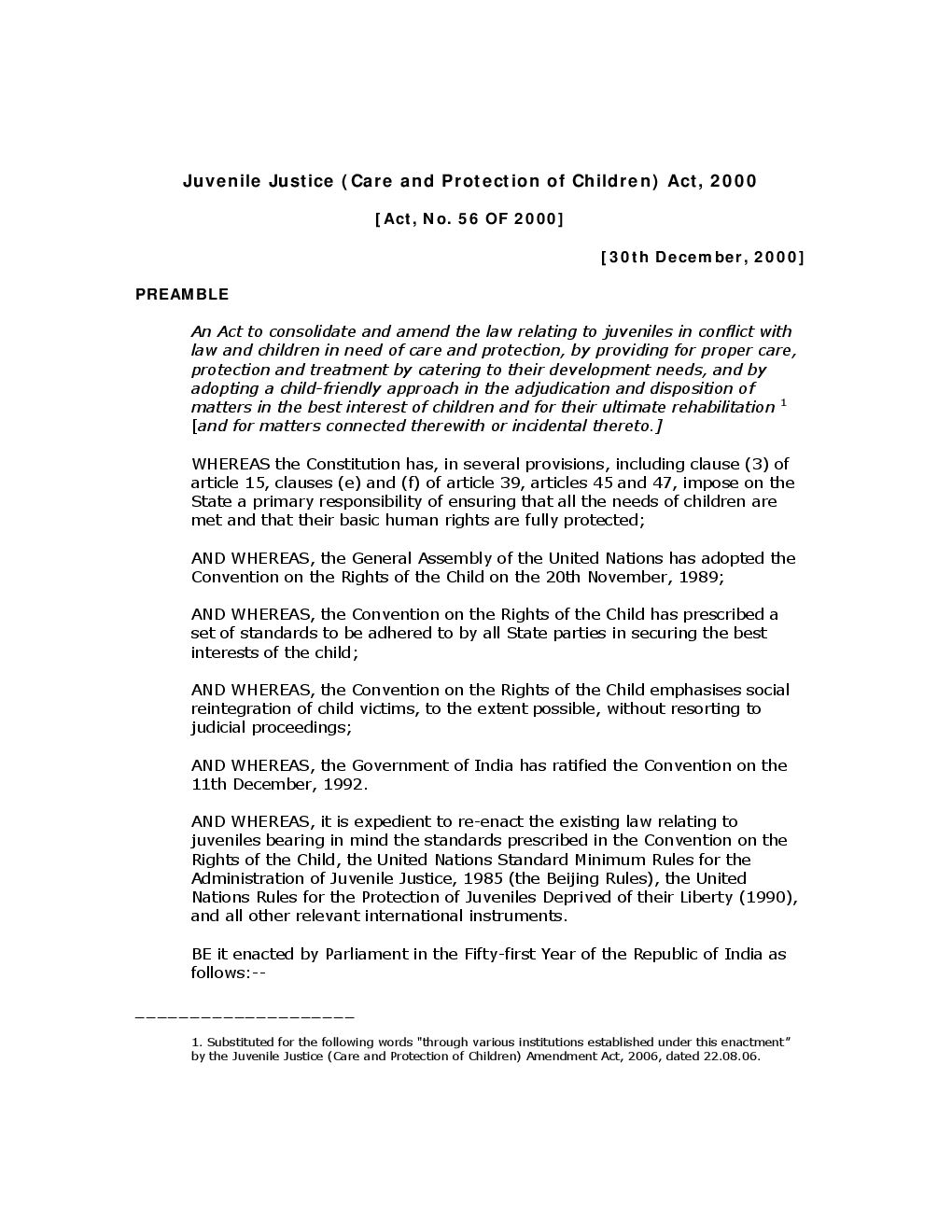 Juvenile Justice (Care and Protection of Children) Act 2000 - Page 2