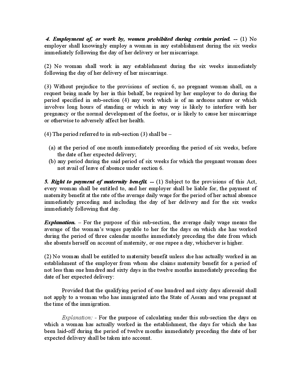 Maternity Benefit Act 1961 - Page 5