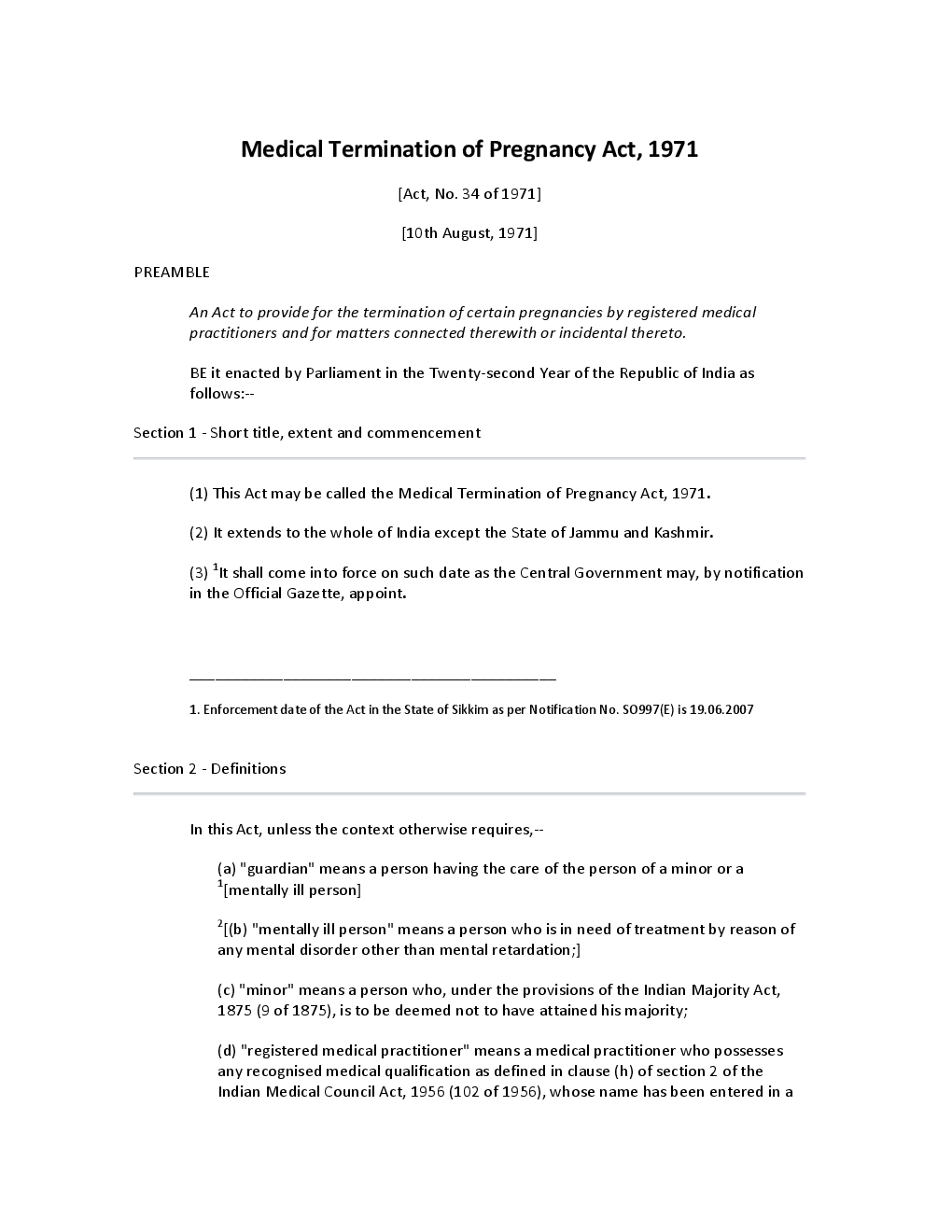 Medical Termination Of Pregnancy Act 1971 - Page 2