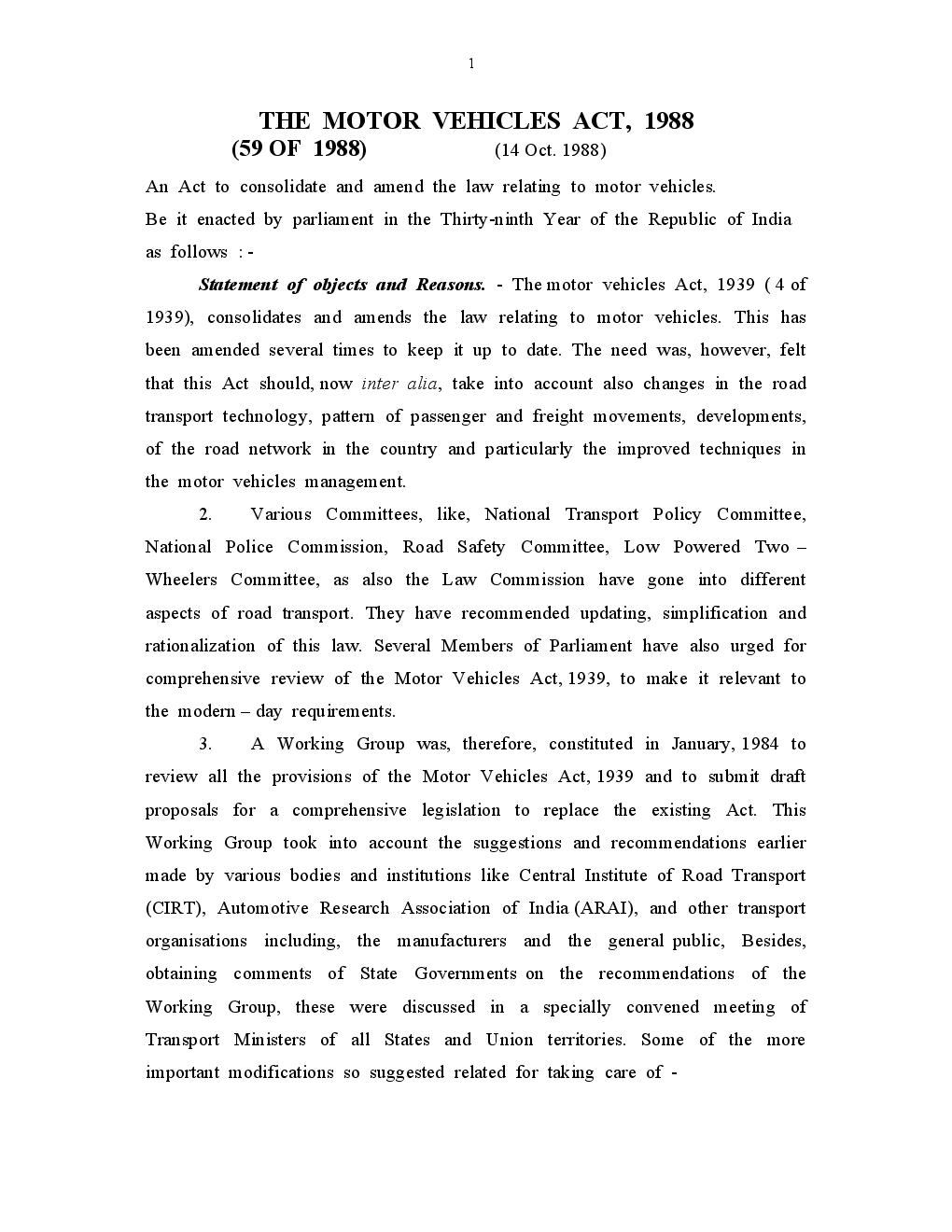 Motor Vehicles Act 1988 - Page 2