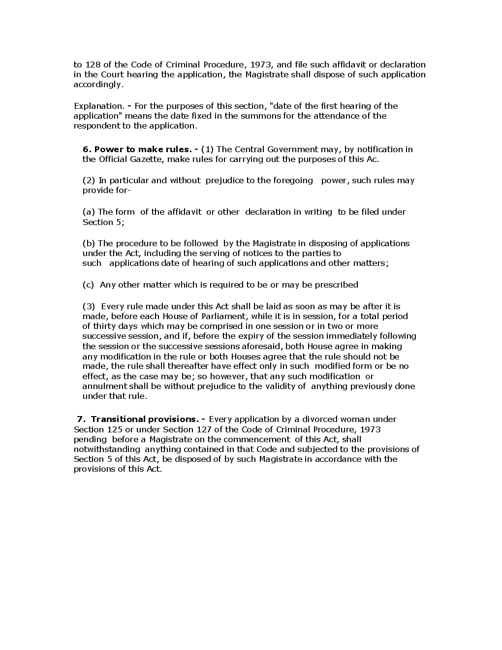 The Muslim Women (Protection Of Rights On Divorce) Act 1986 - Page 5