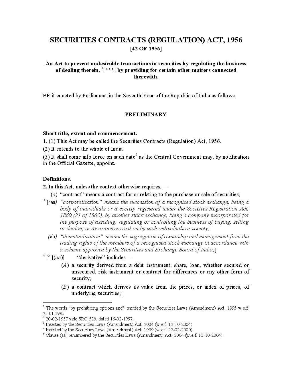 Securities Contracts (Regulation) Act 1956 - Page 2