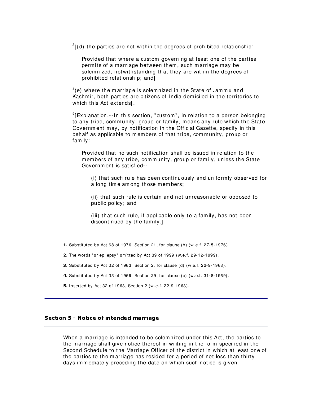 The Special Marriage Act 1954 - Page 5