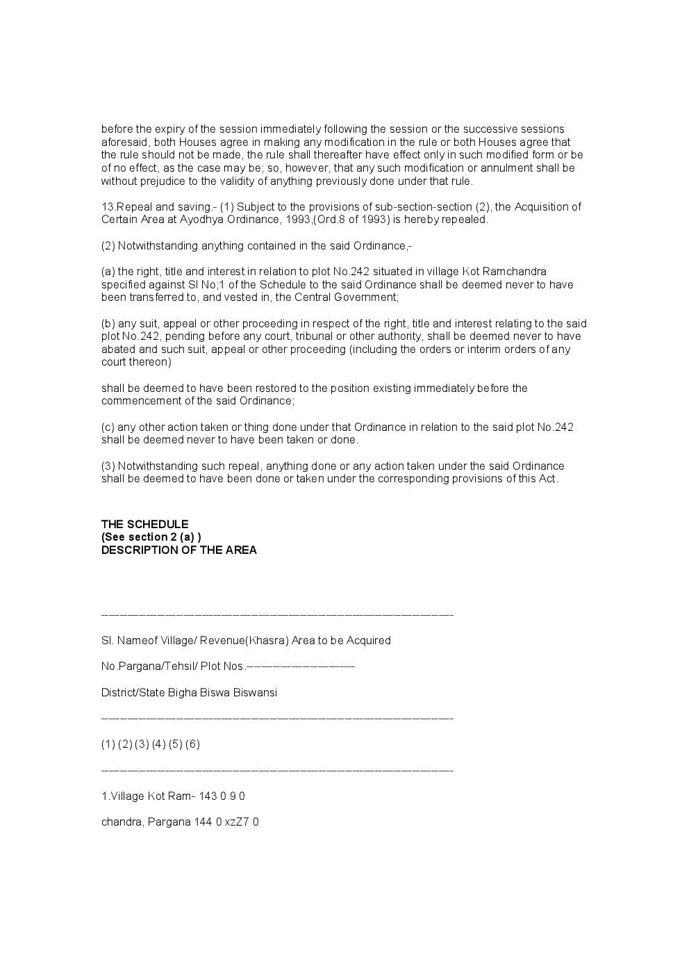 The Acquisition Of Certain Area At Ayodhya Act 1993  - Page 5