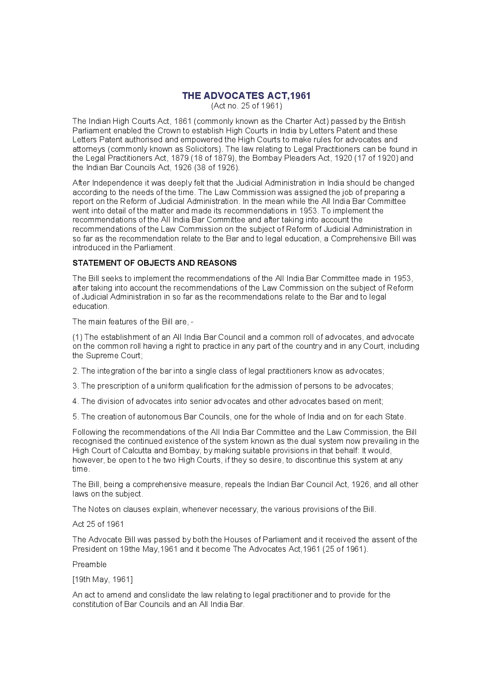 The Advocates Act 1961 - Page 2