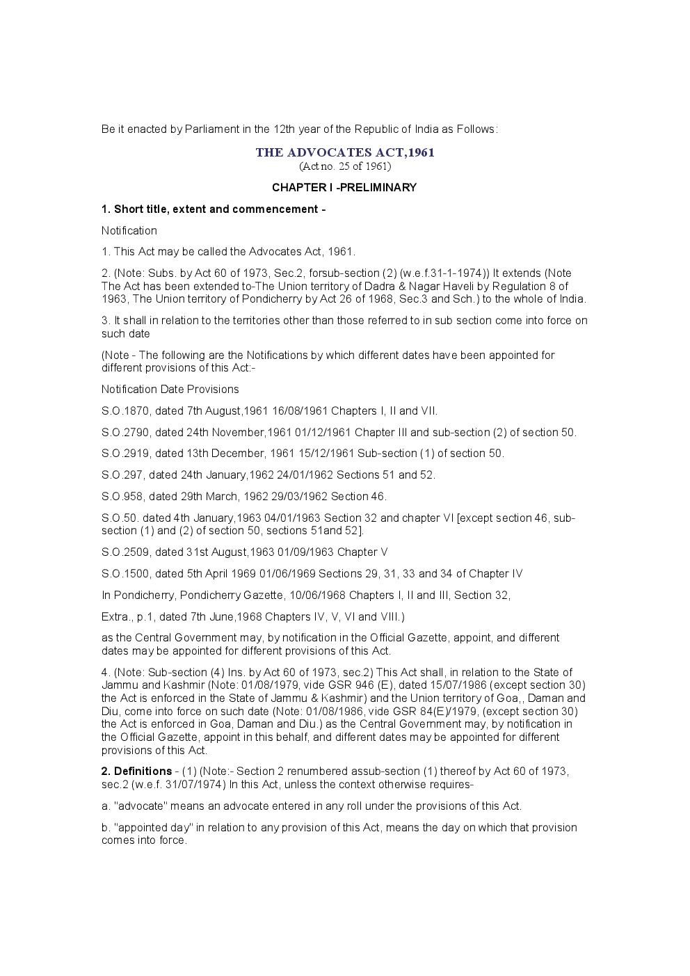 The Advocates Act 1961 - Page 3