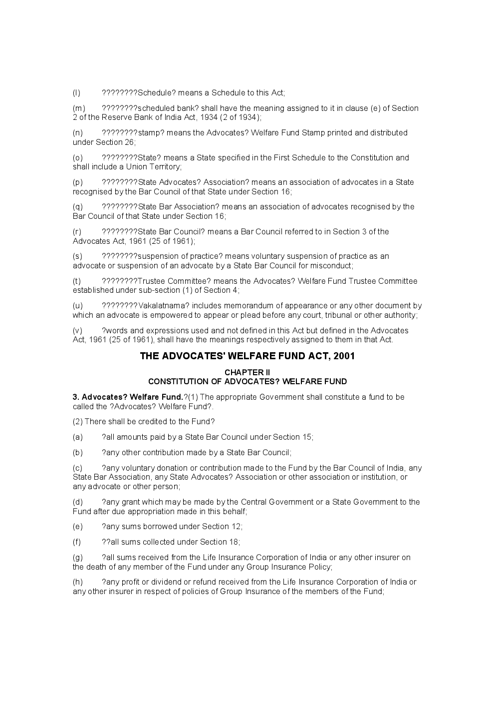 The Advocates' Welfare Fund Act 2001 - Page 3
