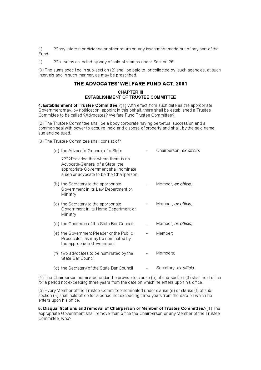 The Advocates' Welfare Fund Act 2001 - Page 4