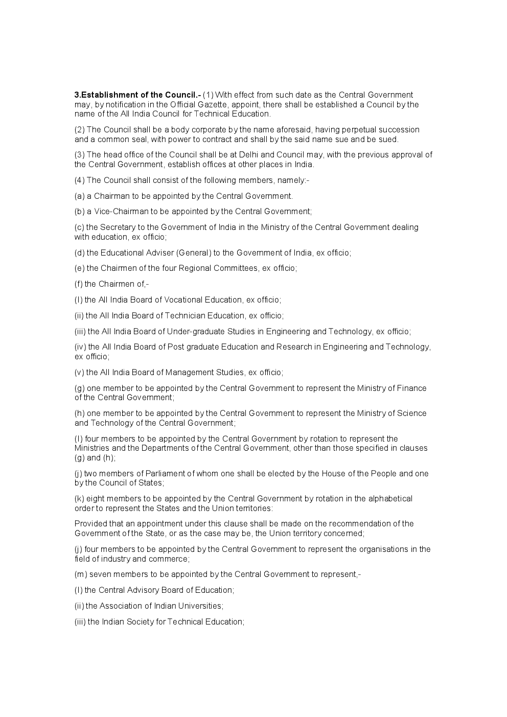 The All India Council For Technical Education Act 1987 - Page 3