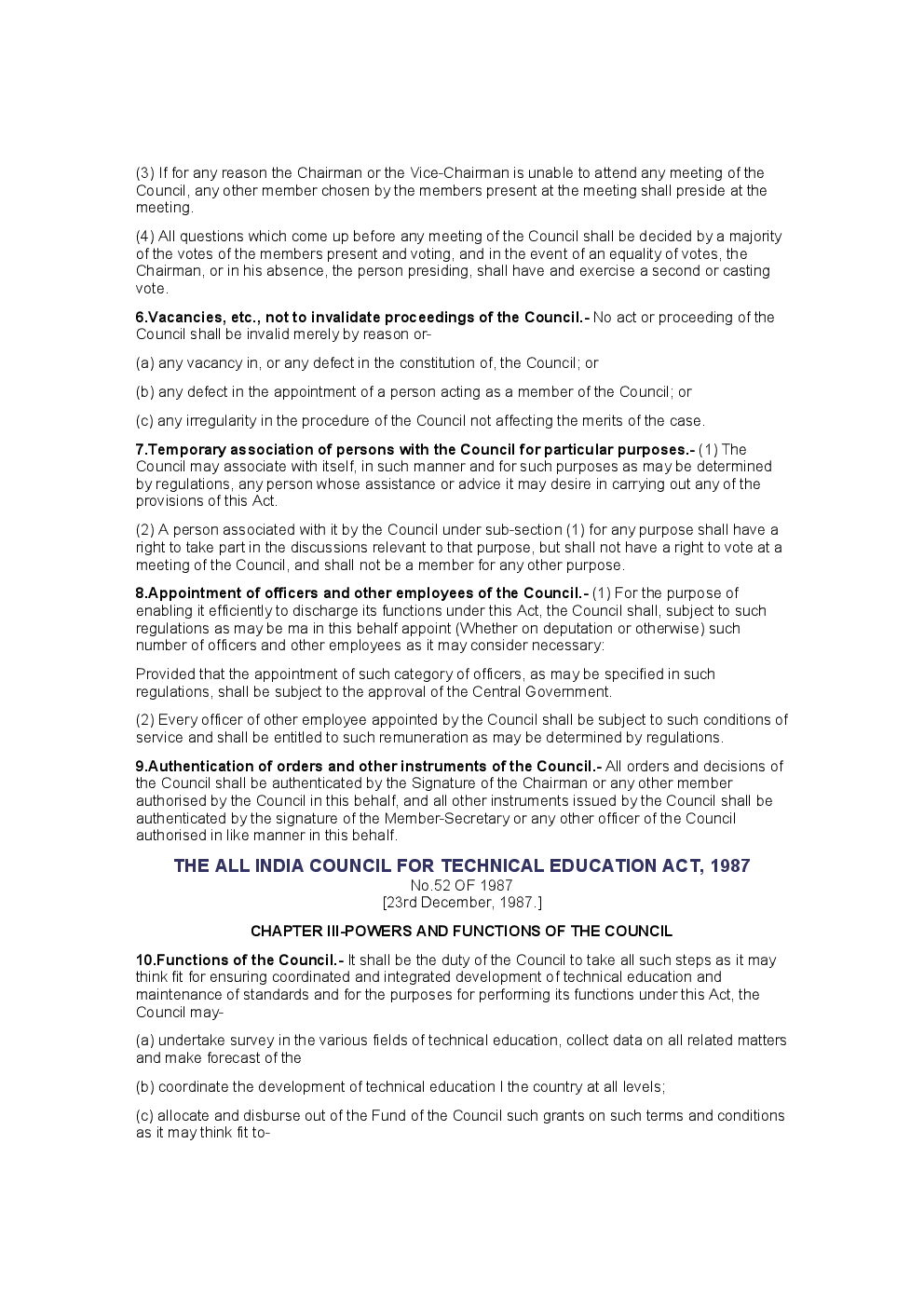The All India Council For Technical Education Act 1987 - Page 5