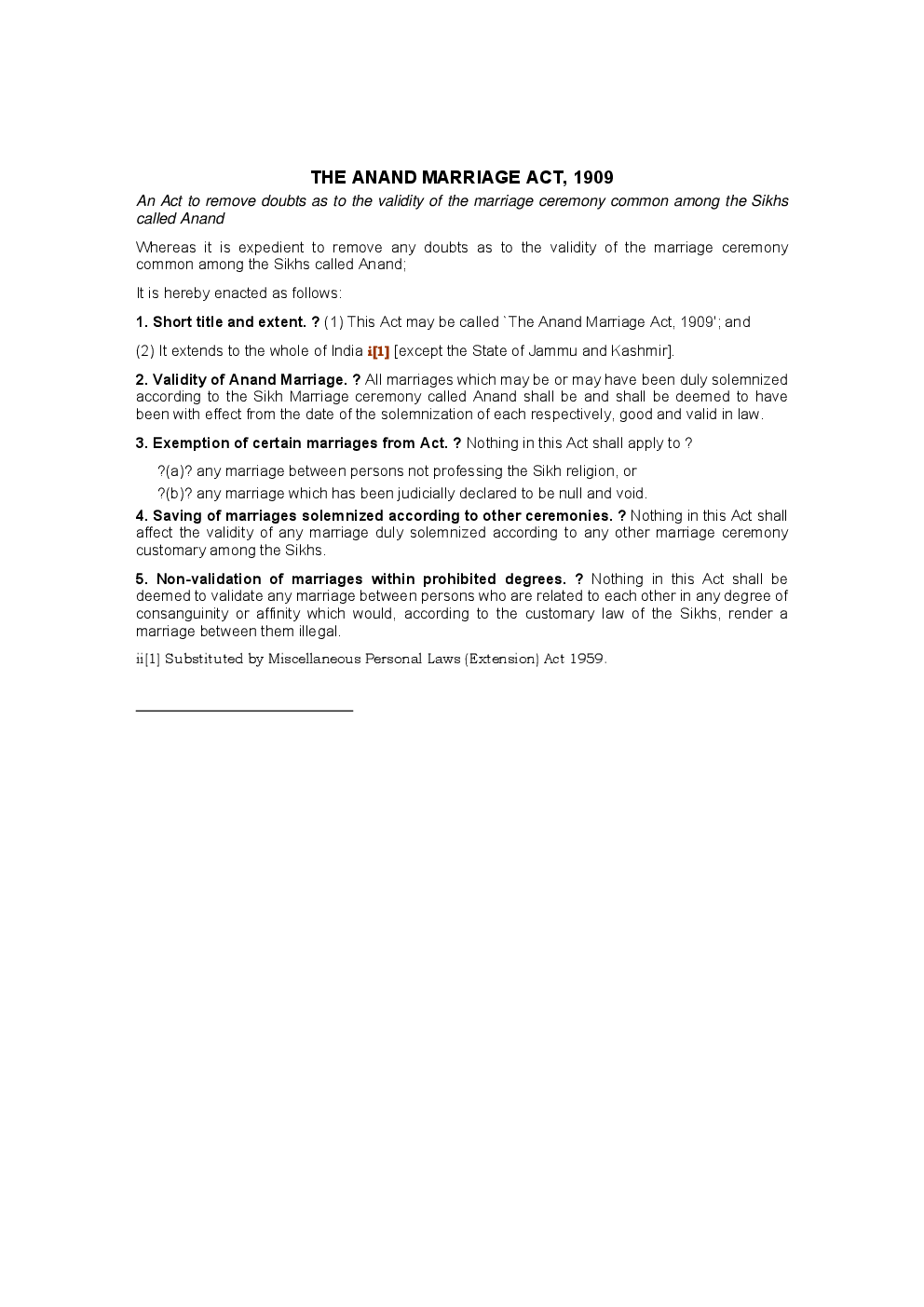 The Anand Marriage Act 1909 - Page 2