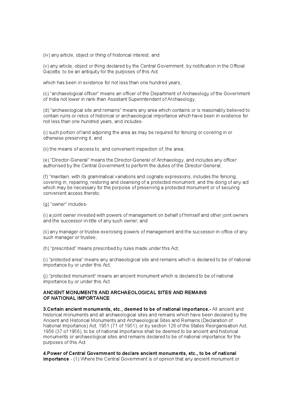 The Ancient Monuments And Archaeological Sites And Remains Act 1958 - Page 3