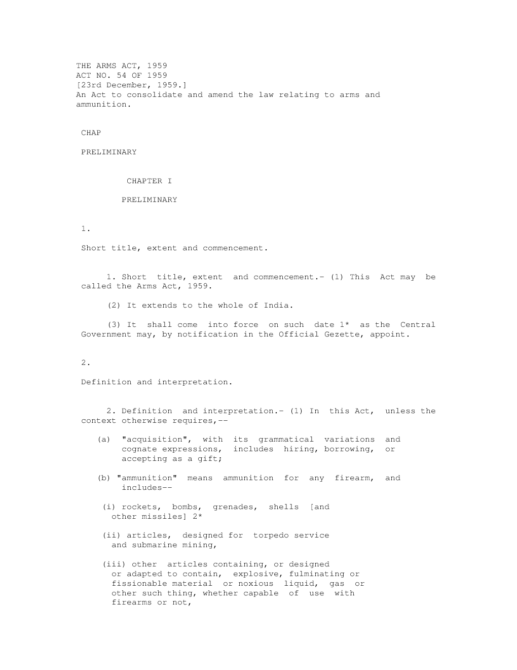 THE ARMS ACT 1959 - Page 2