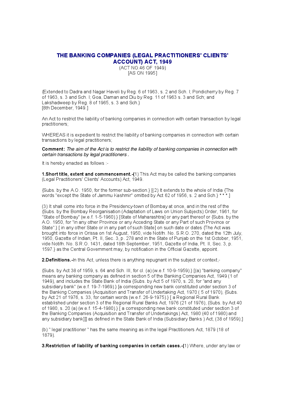 The Banking Companies (Legal Practitioners Clients Account) Act 1949 - Page 2