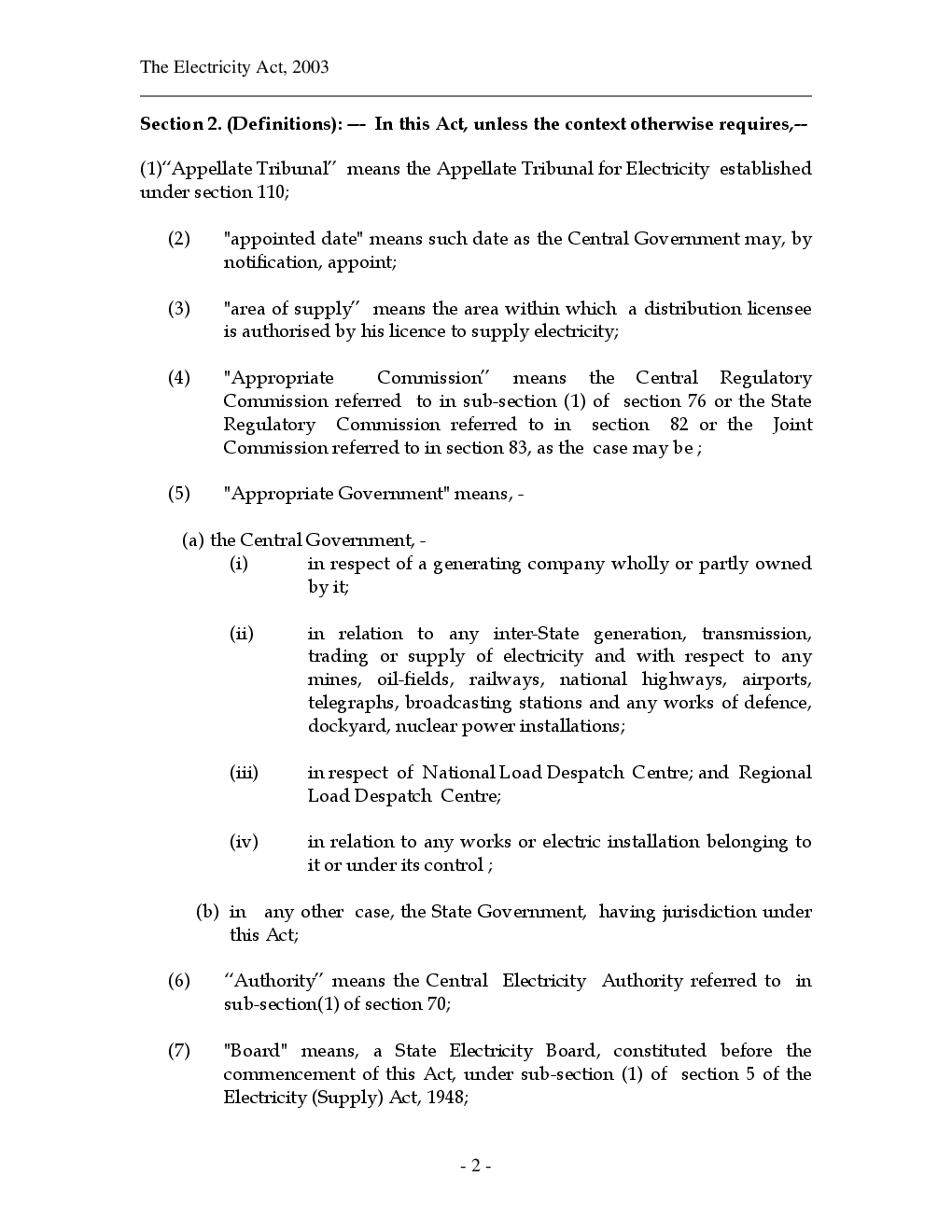 The Electricity Act 2003 - Page 3