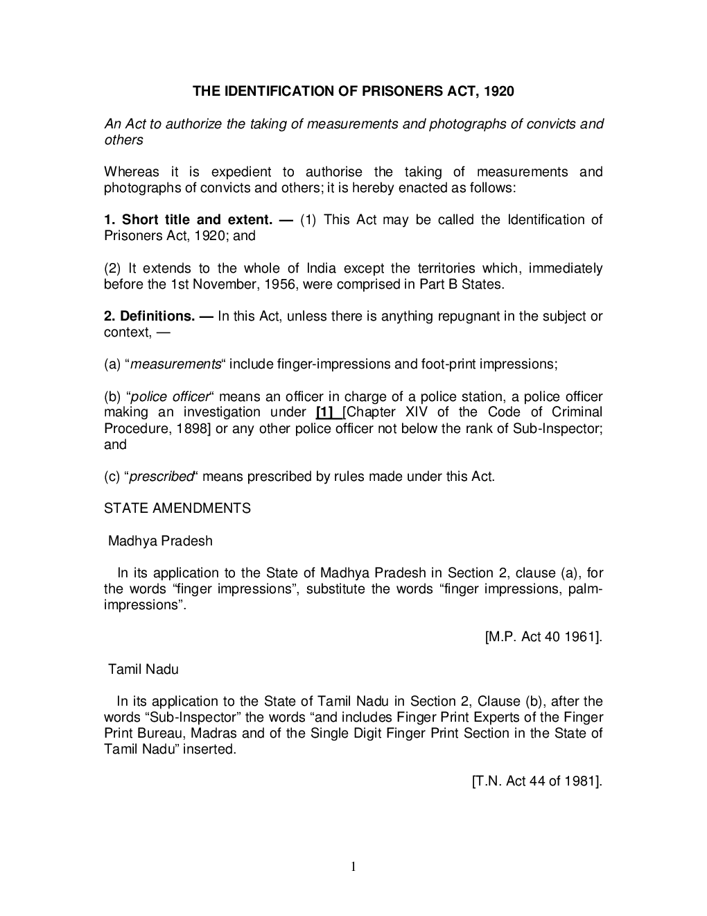 The Identification Of Prisoners Act 1920 - Page 2