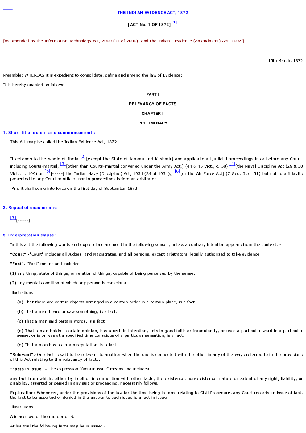 The Indian Evidence Act 1872 - Page 2