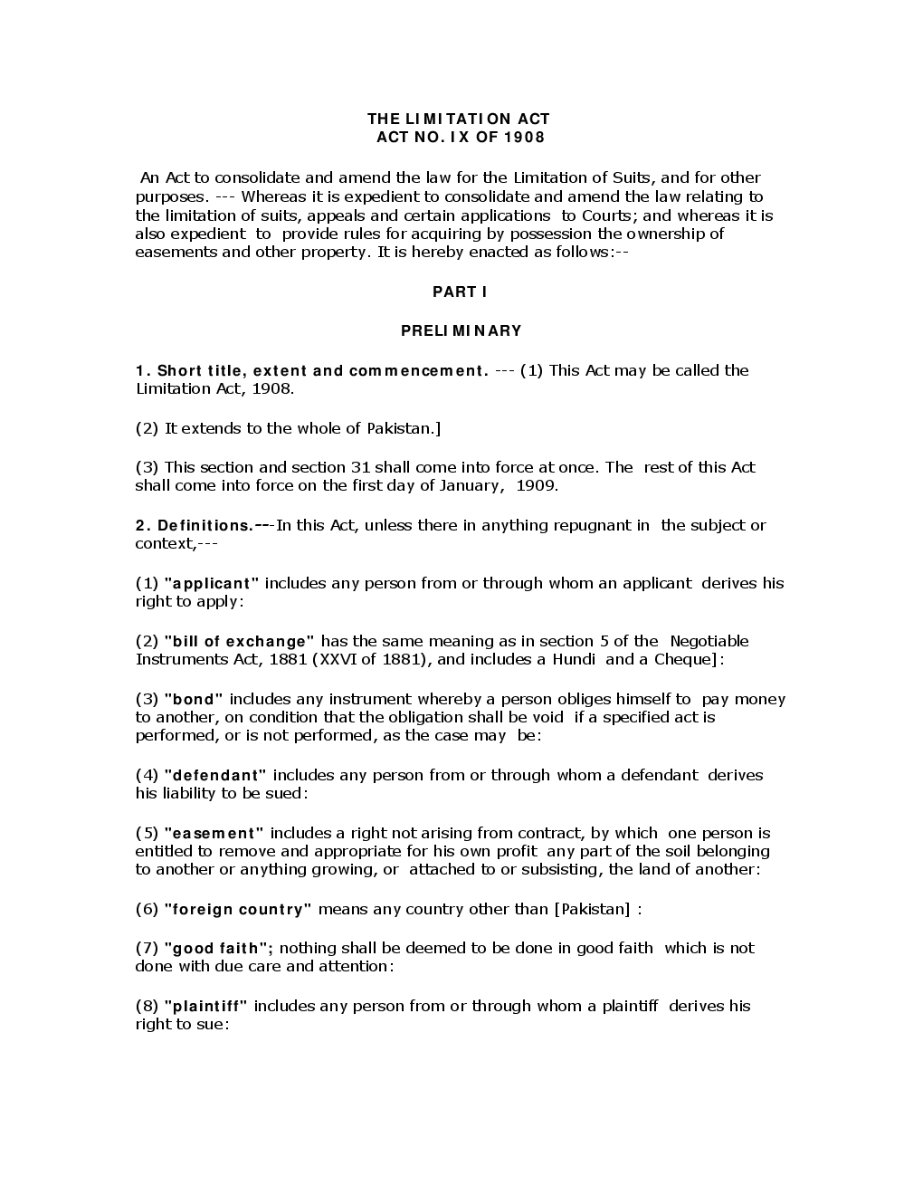 The Limitation Act 1908 - Page 2
