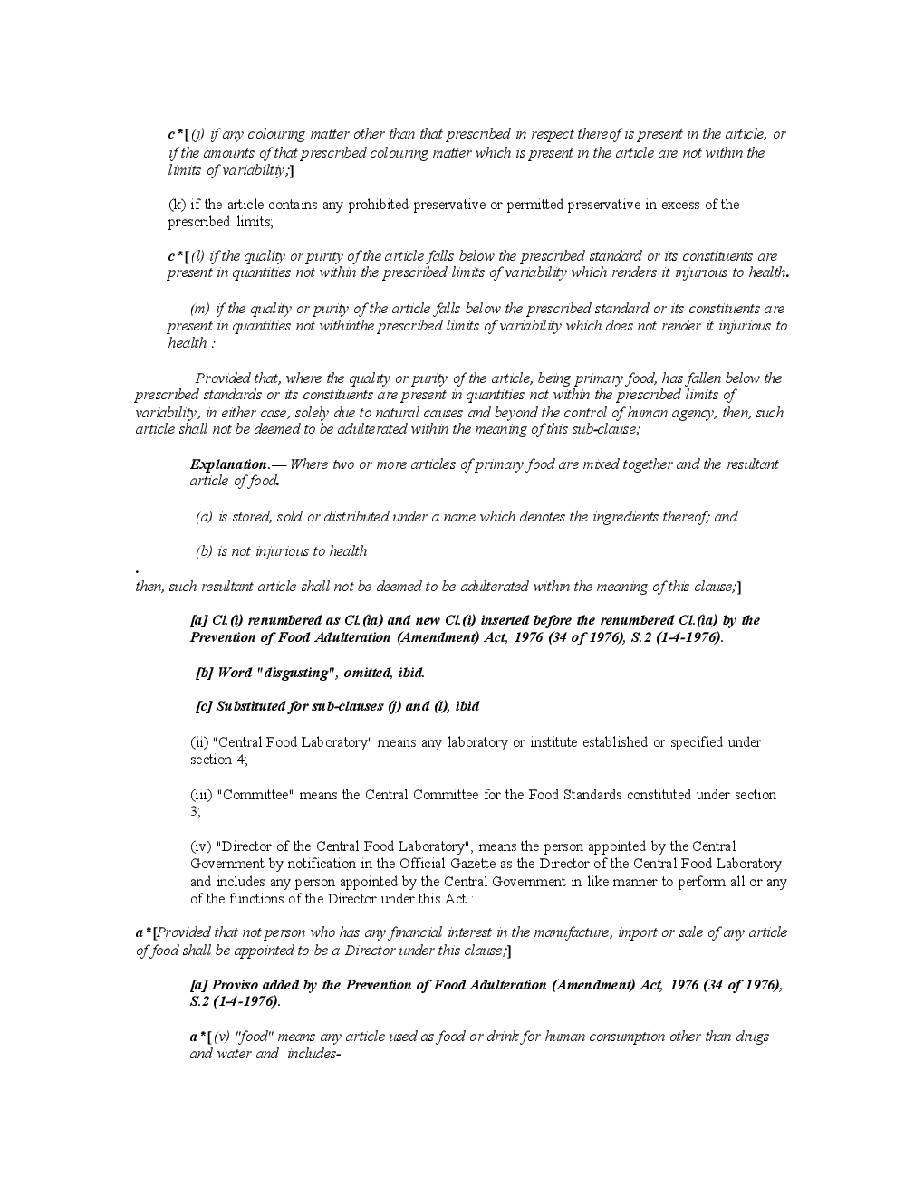 The Prevention Of Food Adulteration Act 1954 - Page 4