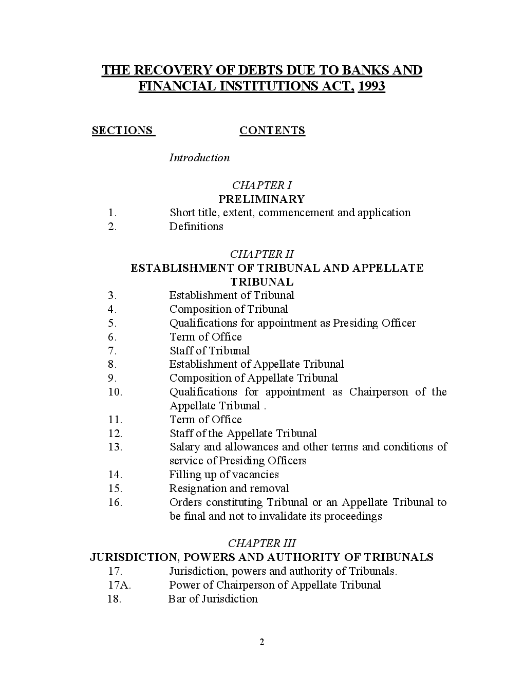 The Recovery Of Debts Due To Banks And Financial Institutions Act 1993 - Page 3