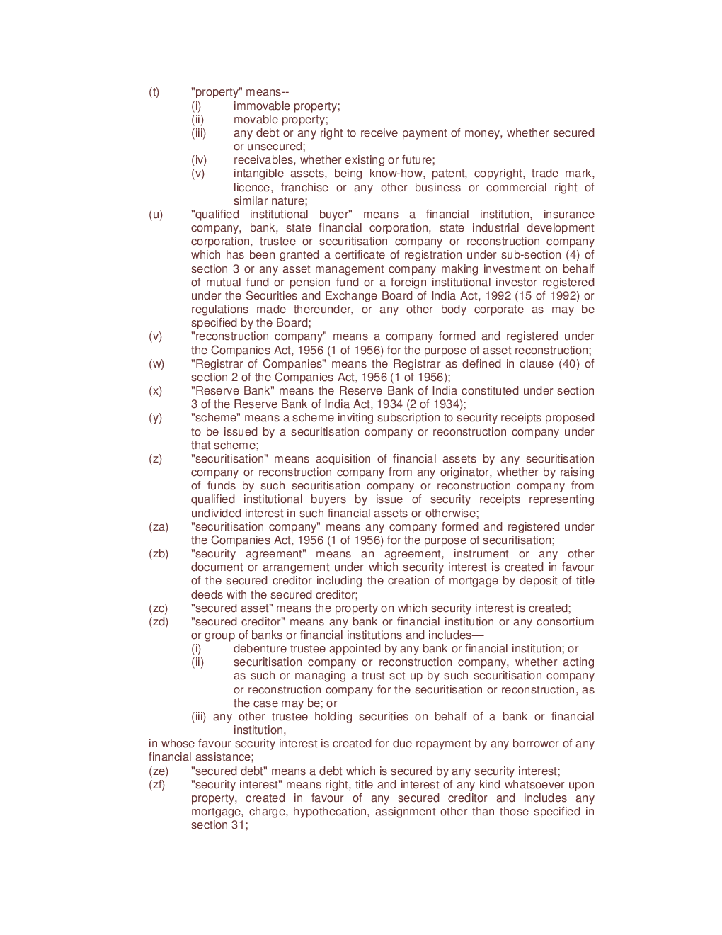 The Securitisation And Reconstruction Of Financial Assests And Enforcement Of Security Interest Act 2002 - Page 4