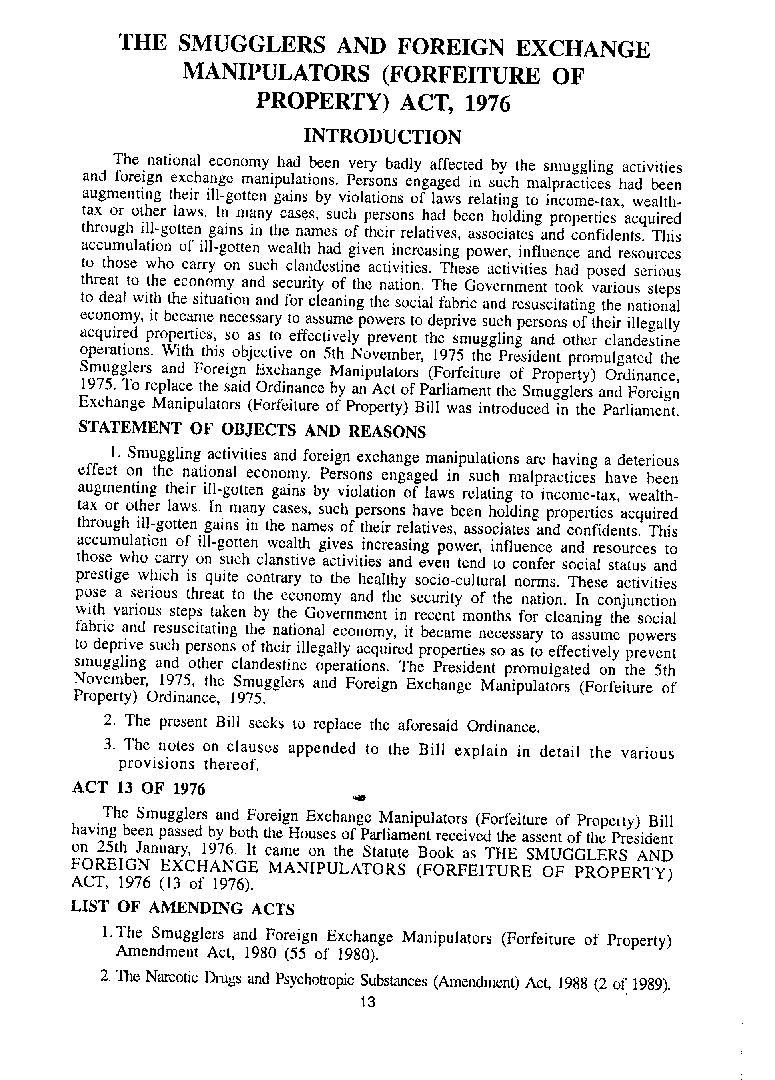 The Smugglers And Foreign Exchange Manipulators (Forfeiture Of Property) Act 1976 - Page 2