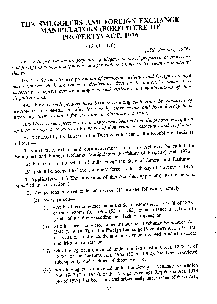 The Smugglers And Foreign Exchange Manipulators (Forfeiture Of Property) Act 1976 - Page 3