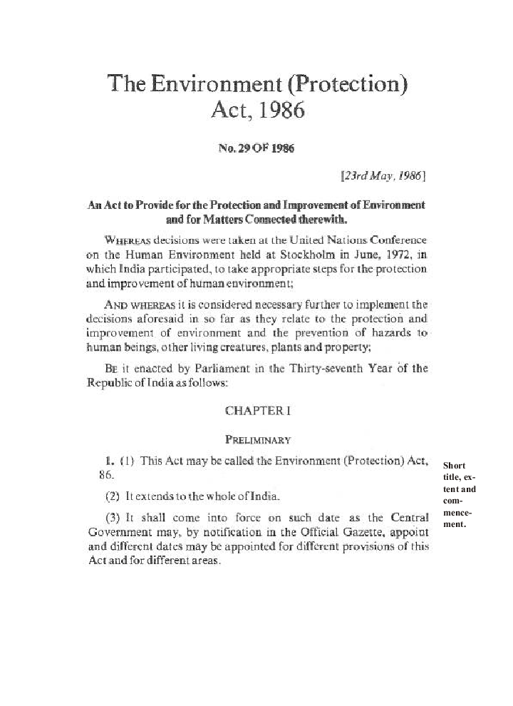 The Environmental (Protection) Act 1986 - Page 2
